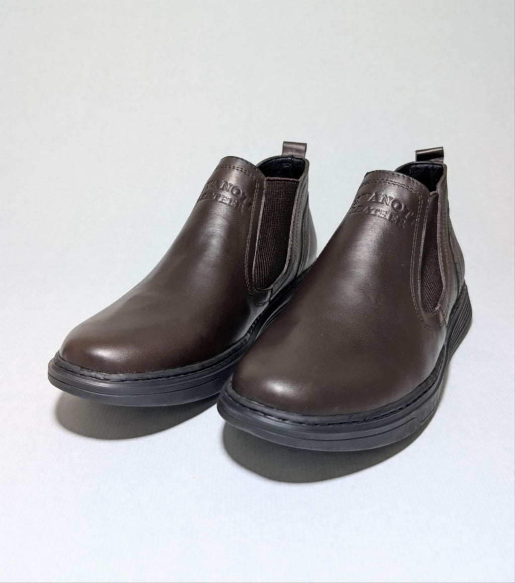 Chaussure demi botes pour homme en cuir véritable