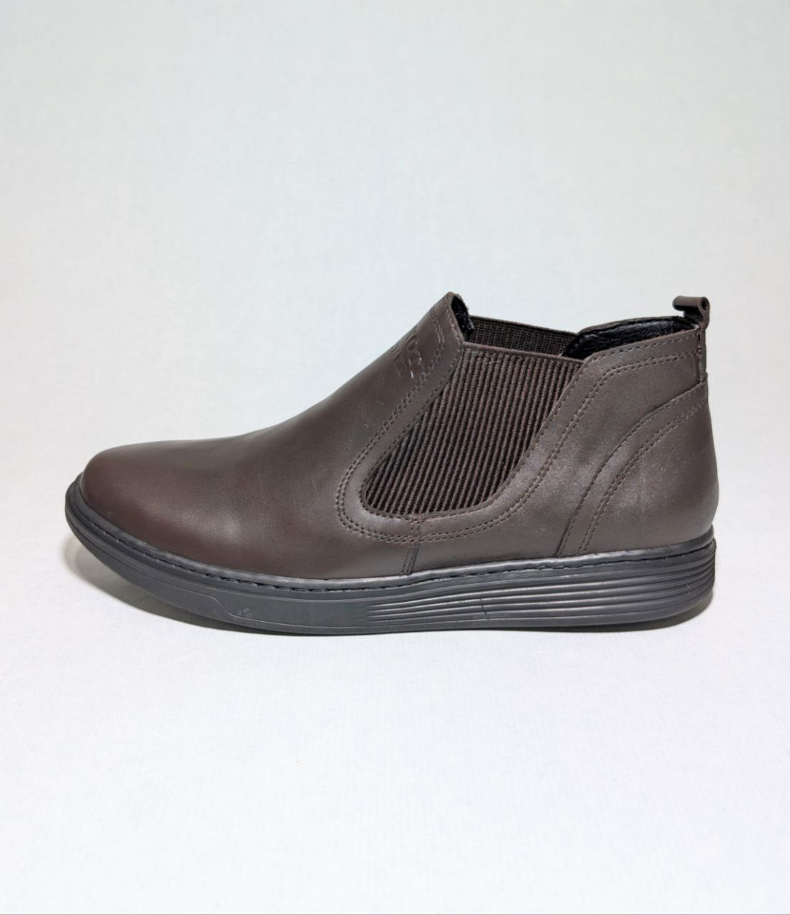 Chaussure demi botes pour homme en cuir véritable