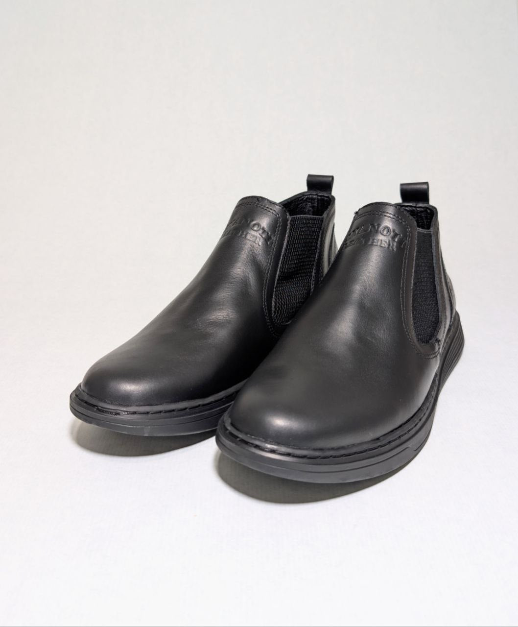 Chaussure demi botes pour homme en cuir véritable